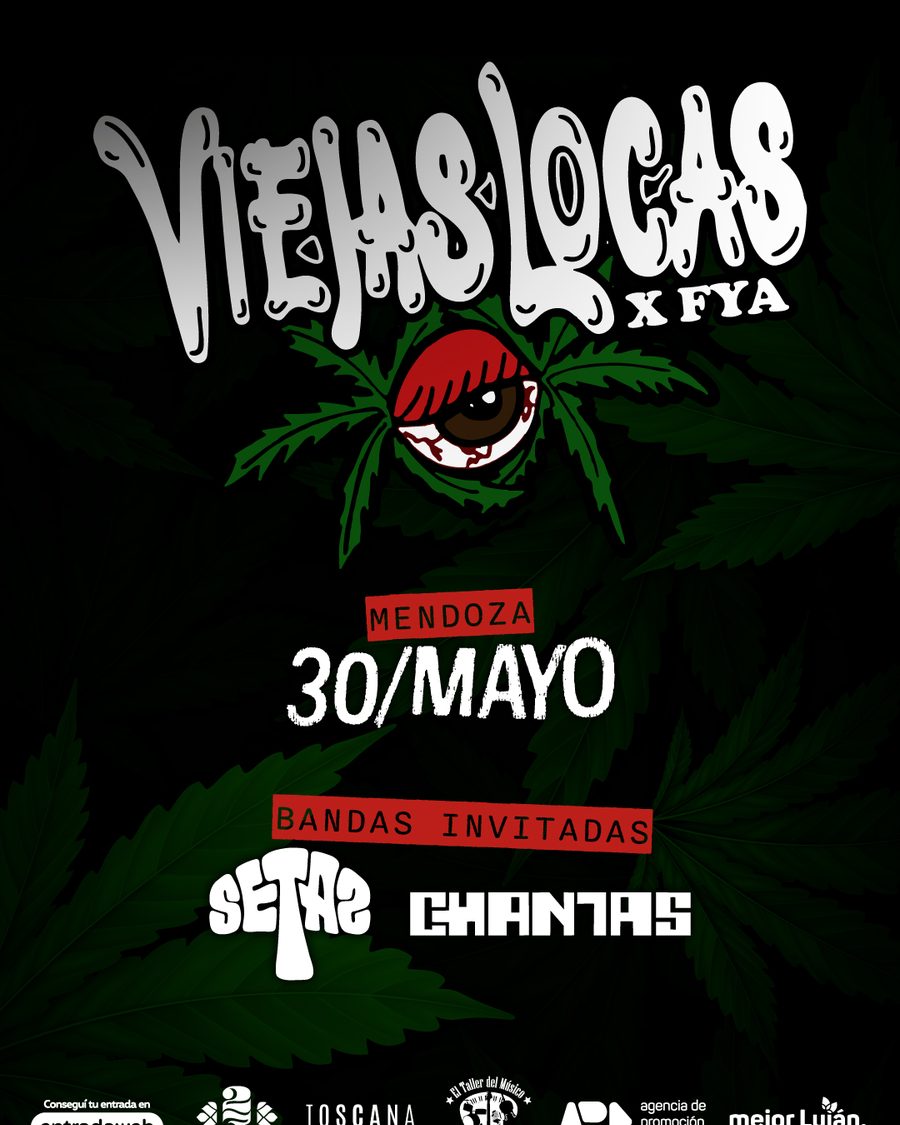 Flyer de Viejas Locas x Fachi y Abel